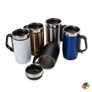 Caneca de Inox com Parede Dupla REF: X18623 INOX   Gravação a Laser  