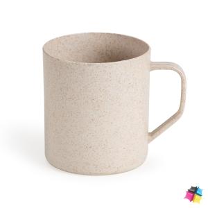 Caneca Fibra de Arroz 400ml REF: X14508 Plástico  Impressão Digital  EMBALADO EM CAIXA INDIVIDUAL 