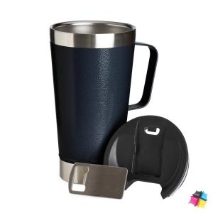 Caneca Térmica Inox com Abridor 500ml REF: X04082T INOX  Gravação a Laser  EMBALADO EM CAIXA INDIVIDUAL 