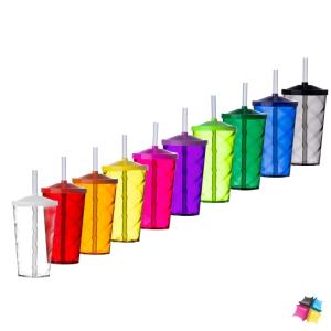 Copo Twister 550ml REF: X13380 Plástico  Personalizado em Transfer   