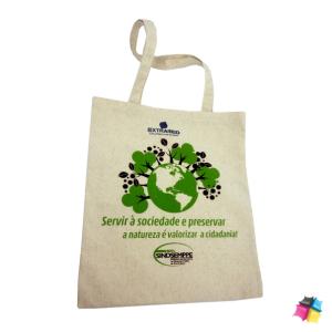 Sacola Ecobag Ecológica Algodão Cru 100%  Impressão Silk  Overlock 